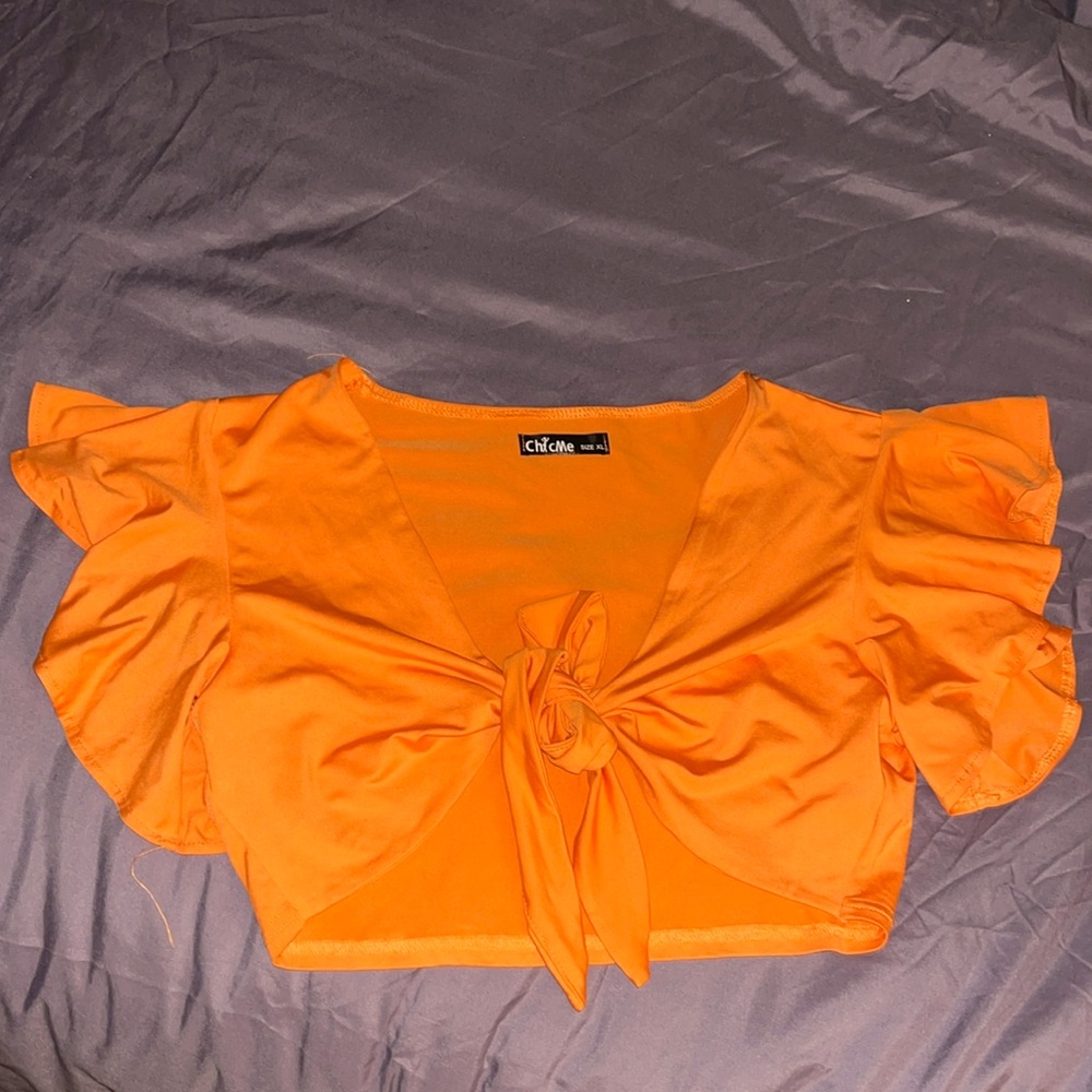 Xl neon orange cover up top